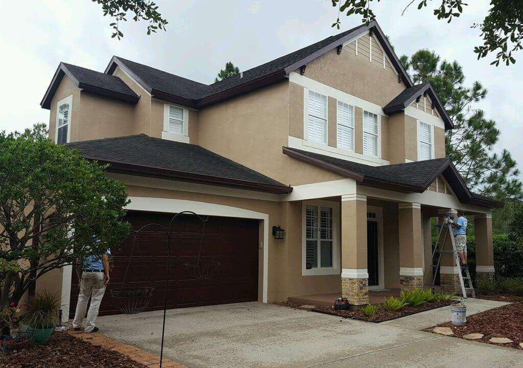 Completed one-story home repaint