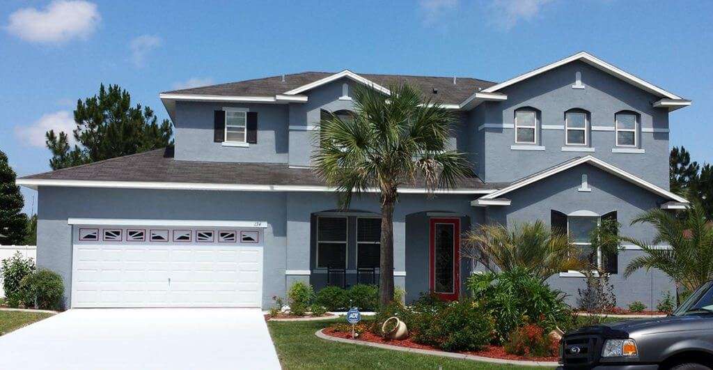 Completed two-story home repaint