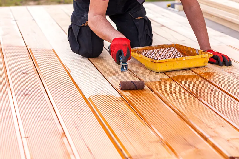 Freshly painted deck floor in Palm Coast, FL