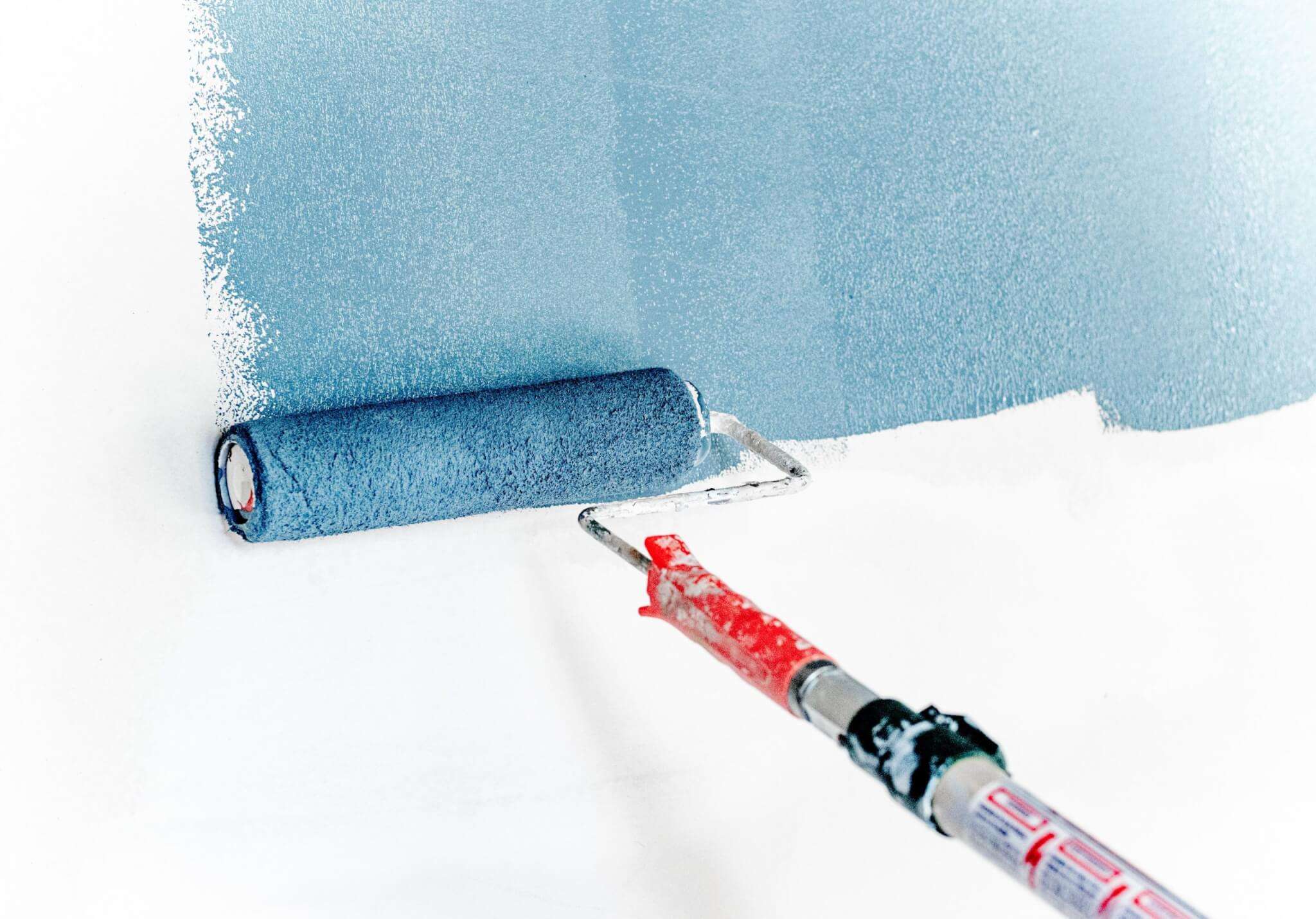 Bright, freshly painted bathroom interior